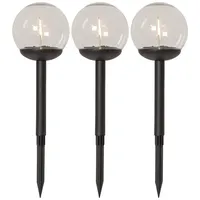 Star Trading Solar-Gartenleuchte Globe 3er-Set