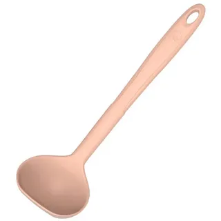 KOCHBLUME Schöpfkelle S | Premium-Silikon & BPA frei| Hitzbeständig | Spülmaschinenfest | 26cm | Farbe: altrosa