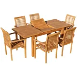 ALEOS. Teak Set 7-tlg. Braun