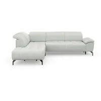 sit&more Ecksofa Cool L-Form, wahlweise mit Kopfteilverstellung und Vorziehsitz motorisch grau