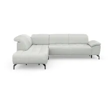 sit&more Ecksofa Cool L-Form, wahlweise mit Kopfteilverstellung und Vorziehsitz motorisch grau