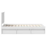 vidaXL Moderner Bettrahmen 90 x 200 cm Weiß