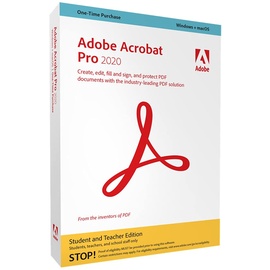 Adobe Acrobat Pro 2020 EDU CD/DVD DE Win Mac
