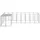 vidaXL Hundezwinger 2,2 m x 4,4 m x 1,1 m Stahl Silber