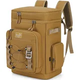 Youngoa Kühlrucksack, 30L Große Thermo Kühltasche Rucksack, Wasserdicht Picknickrucksack Groß für Strand, Outdoor, Camping, Picknick, Gelb