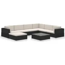 vidaXL Garten-Lounge-Set 8-tlg. schwarz