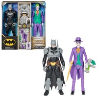 Batman DC Batman Adventures Batman vs The Joker Action-Figuren Set, 30 cm - 2 voll bewegliche Figuren mit 12 Ausrüstungsgegenständen für spannendes Rollenspiel, Spielzeug für Kinder ab 4 Jahren