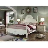 JVmoebel Schlafzimmer-Set Klasse Schlafzimmer Set 3tlg Bett Doppelbett Betten 2x Nachttisch Holz, Made in Europa weiß