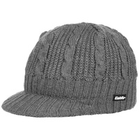 Eisbär Strickmütze (1-St) Strickcap mit Schirm, Made in the EU grau