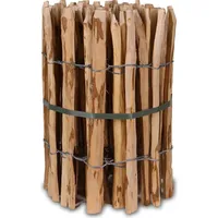 H4L Staketenzaun Holzzaun 50cm Höhe, Teichumrandung Haselnuss, Zaun 5m Länge, Gartenzaun, Lattenabstand ca. 7-9cm,