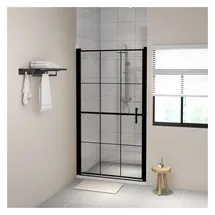 vidaXL Duschtür Hartglas 100 x 178 cm Schwarz