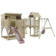 OUTDOORTOYS Spielturm Inga Altrosa