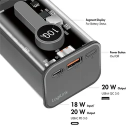 Logilink PA0306 Akkupack 10000 mAh Li-Ion Transparent