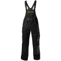 Fortis Latzhose 24 schwarz/limegreen, Gr. 62