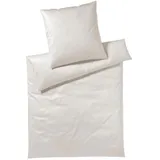 ELEGANTE Bettwäsche Solid Beige 135 x 200 cm + 80 x 80 cm