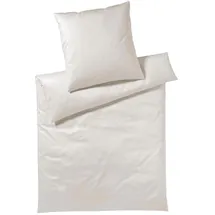 ELEGANTE Bettwäsche Solid Beige 135 x 200 cm + 80 x 80 cm