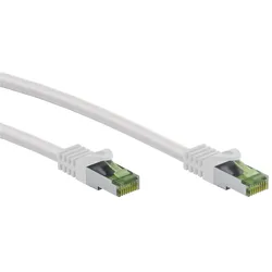 Goobay RJ45 Patchkabel mit CAT 8.1 S/FTP Rohkabel 7,5m, weiß