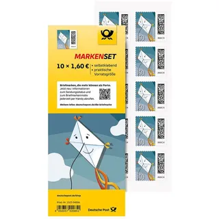 Deutsche Post 10 Deutsche Post 1,60 € Briefmarken "Briefdrachen" selbstklebend