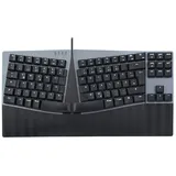 Perixx PERIBOARD-335 DE BL ergonomische mechanische Tastatur Deutsch, QWERTZ Schwarz