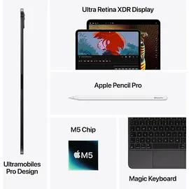 Apple iPad Pro M5 2025 13" Wi-Fi + Cellular 512 GB Standardglas Space Schwarz
