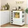 Homcom Küchenwagen mit Arbeitsplatte Spanplatte Eiche 83L x 40B x 83H cn-Eiche | Gr.: onesize
