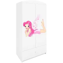 raumhirsch furniture Kinderkleiderschrank 90 x 175 x 52 cm Holzwerkstoff weiß