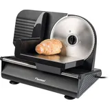 Bestron Allesschneider, Schnittstärke 0-15 mm, 2 Geschwindigkeiten, 150 Watt, Schwarz