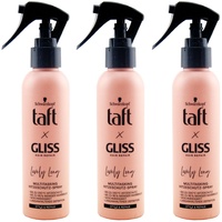 Schwarzkopf Taft x Gliss Lovely Long Hitzeschutz-Spray x 150ml bis 230°, weniger Haarbruch