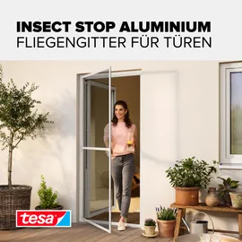 Tesa Insektenschutz Alu COMFORT für Türen 100 x 220 cm Weiß