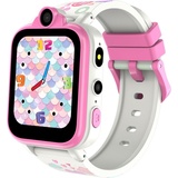 Kinder-Smartwatch mit Anruf, 2G-SIM mit SOS-Uhrenkamera, integrierte SD-Karte, 18 Spiele, Puzzle-Alarme für Kinder,Smartwatch für Jungen und Mäd... - Rosa