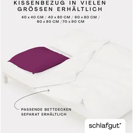 schlafgut Kissenbezug Woven Satin 80 x 80 cm Lila