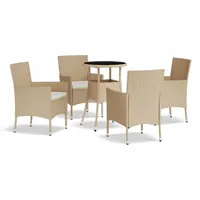 vidaXL Bistroset 5-tlg. Beige