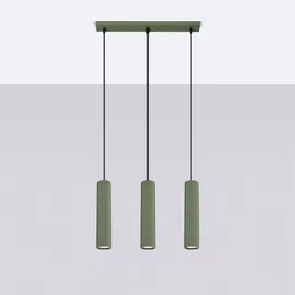 Sollux Lighting Karbon 3-flg. 45 cm Aluminium grün