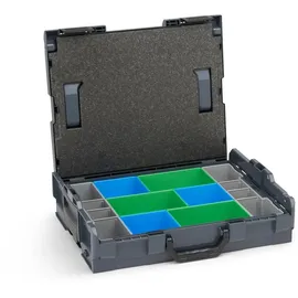 L-BOXX Bosch Sortimo Werkzeugkoffer-Set • L-Boxx 102 anthrazit • bestückt mit Ordnungssystem Insetboxen-Set CD3