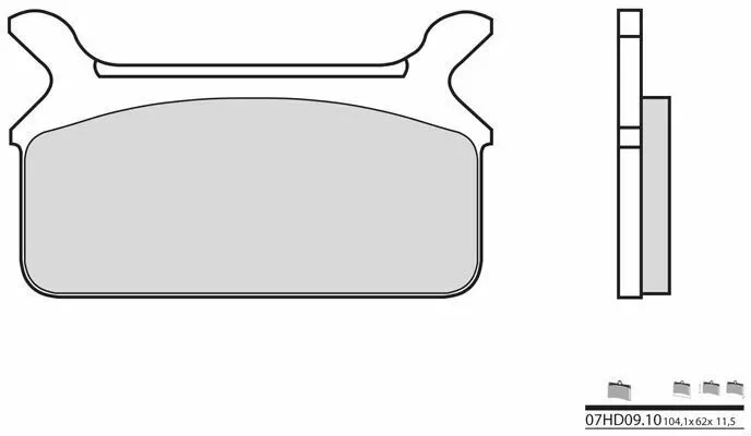 Brembo S.p.A. Wegremblokken koolstofkeramiek - 07HD0910