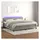 vidaXL Boxspringbett 200 x 200 cm LED Hellgrau