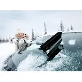 kungs Star-is Schneebesen mit Eiskratzer Teleskopstiel grau