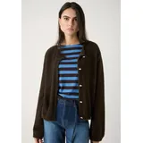 More & More Strickjacke mit Knopfleiste, Schoko, 38