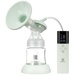 Kikkaboo Milchpumpe Caily elektrisch Flasche 150ml Speicherfunktion Touchscreen grün