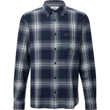 s.Oliver Regular Fit: Kariertes Flanellhemd mit Brusttasche - blau|weiß - M