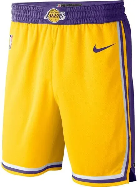 NIKE Herren Basketballshorts "LA Lakers Icon, AMARILLO/FIELD PURPLE/WHITE/FIELD P, S