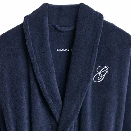 GANT Bademantel EMBROIDERY ROBE Dunkelblau L