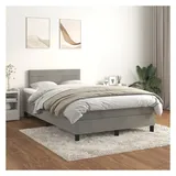 vidaXL Boxspringbett 120 x 200 cm Hellgrau
