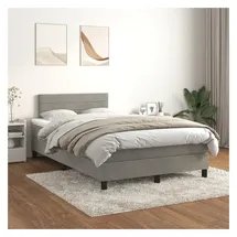 vidaXL Boxspringbett 120 x 200 cm Hellgrau