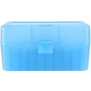 Prothens Munitionsbox Kunststoff Stapelbar Aufbewahrung Munitionskiste,blau(50 Schuss)-15 * 7.5 * 8cm