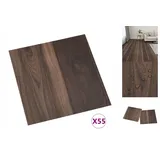 vidaXL Pvc-fliesen Selbstklebend 55 Stk. 5,11 M2 Dunkelbraun Vidaxl