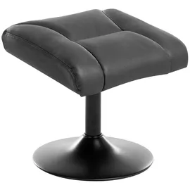 Beliani Fernsehsessel APATE Kunstleder 75 x 100 x 90 cm Schwarz mit verstellbarer Rückenlehne