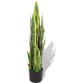 vidaXL Künstliche Sansevieria Bogenhanf mit Topf 90 cm Grün