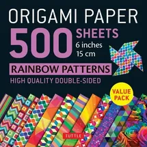 Tuttle Publishing Origami Paper 500 sheets Rainbow Patterns 6 inch (15 cm)