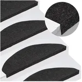 vidaXL Stufenmatte 65 x 22,5 cm Schwarz